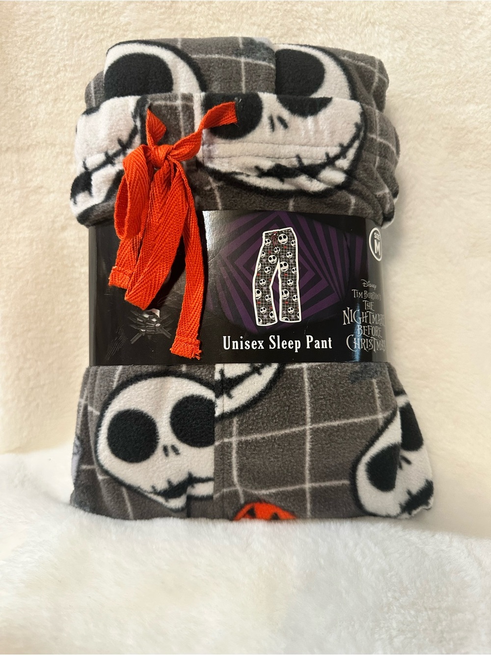 Disney The Nightmare Before Christmas Gray & White Jack Skellington Sleep Pants